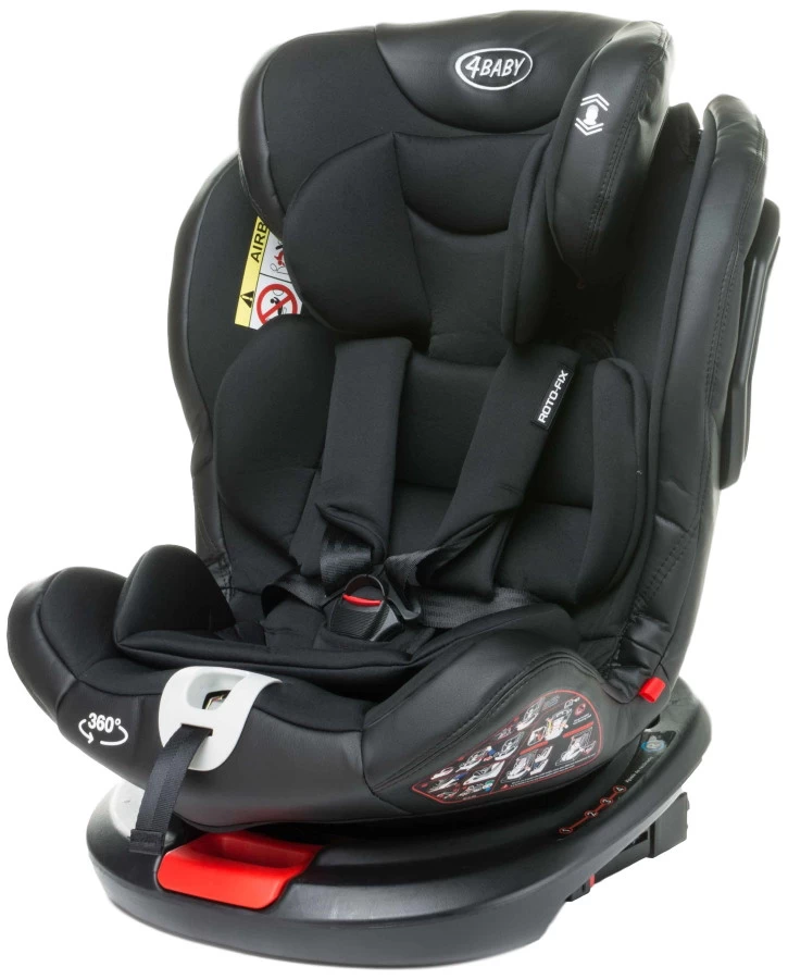 4Baby Roto-Fix Black 360º 0-36 Kg Isofix Autostoel - Afbeelding 12