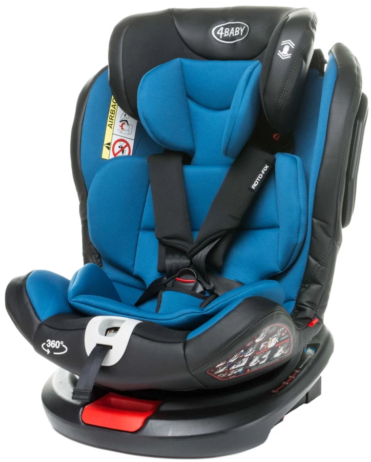 4Baby Roto-Fix Blue 360º 0-36 Kg Isofix Autostoel - Afbeelding 2