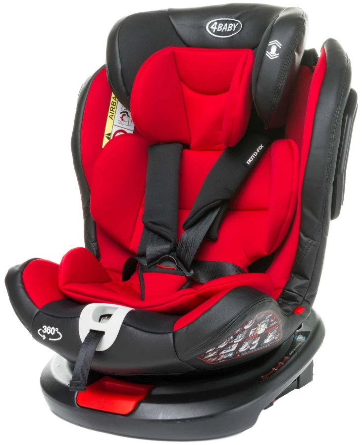 4Baby Roto-Fix Red 360º 0-36 Kg Isofix Autostoel - Afbeelding 2