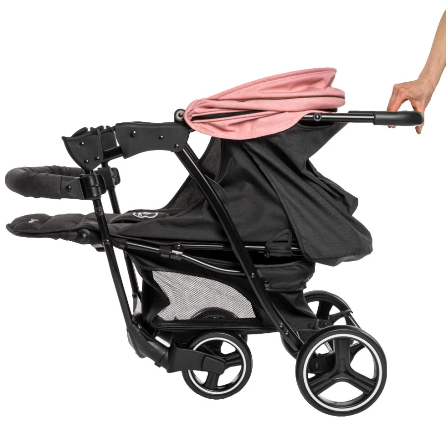 Babygo Basket Pink Melange Wandelwagen 6403 - Afbeelding 4