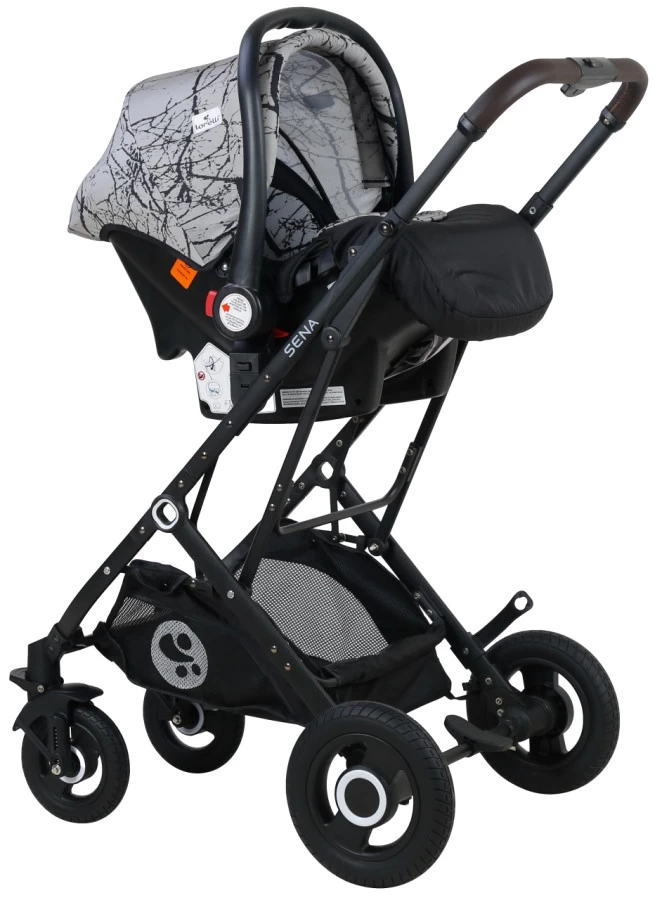 Lorelli Sena Grey Marble 3-in-1 Combi Kinderwagen Incl. Autostoel 1002161-2113 - Afbeelding 5