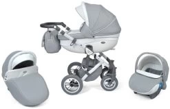 Baby Merc Faster 3 Eco Leather Grey Kinderwagen Incl. Autostoel F10