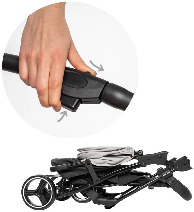 Babygo Basket Pink Melange Wandelwagen Incl. Autostoel 64013 - Afbeelding 8