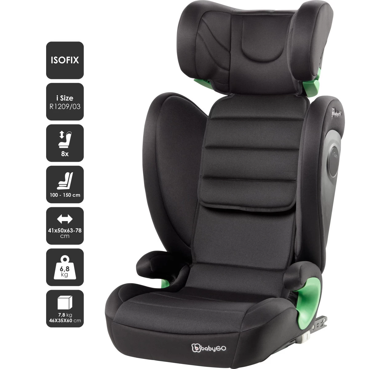 Babygo Safechild Black I-Size Autostoel 15-36 Kg 3855 - Afbeelding 7