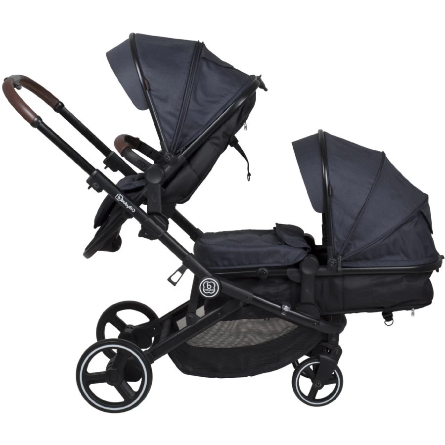 Babygo Twinner Blue Tandem Duowagen Incl. 2 Autostoelen - Afbeelding 14