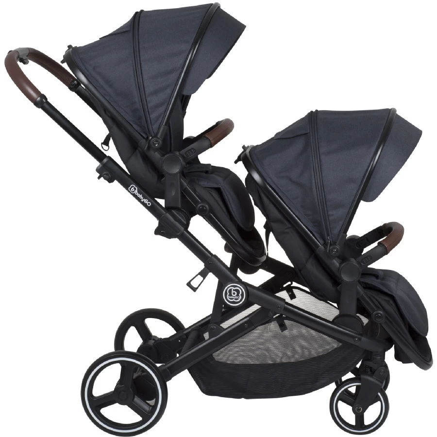 Babygo Twinner Grey Tandem Duowagen Incl. 2 Autostoelen - Afbeelding 15