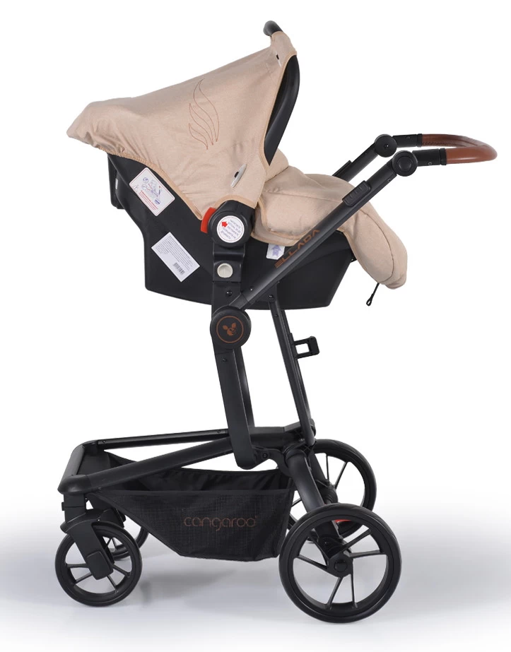 Cangaroo Ellada Beige 3-in-1 Combi Kinderwagen Incl. Autostoel - Afbeelding 16