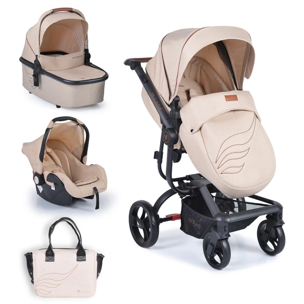 Cangaroo Ellada Beige 3-in-1 Combi Kinderwagen Incl. Autostoel - Afbeelding 17