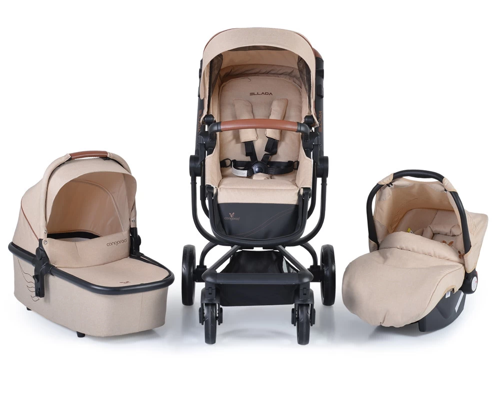 Cangaroo Ellada Beige 3-in-1 Combi Kinderwagen Incl. Autostoel - Afbeelding 18
