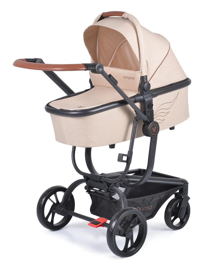 Cangaroo Ellada Beige 3-in-1 Combi Kinderwagen Incl. Autostoel - Afbeelding 3