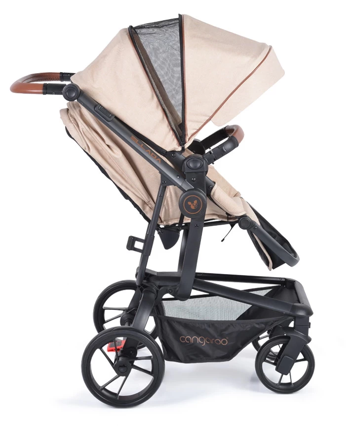 Cangaroo Ellada Beige 3-in-1 Combi Kinderwagen Incl. Autostoel - Afbeelding 9