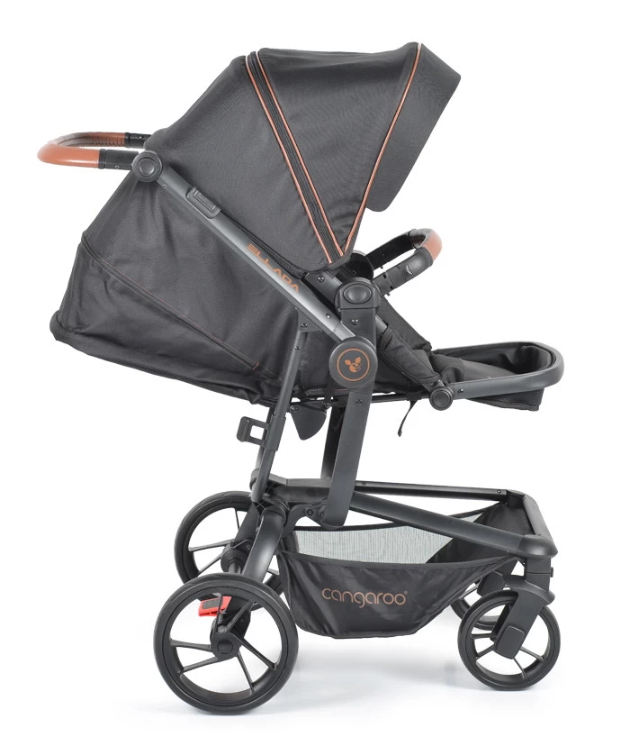 Cangaroo Ellada Black 3-in-1 Combi Kinderwagen Incl. Autostoel - Afbeelding 12