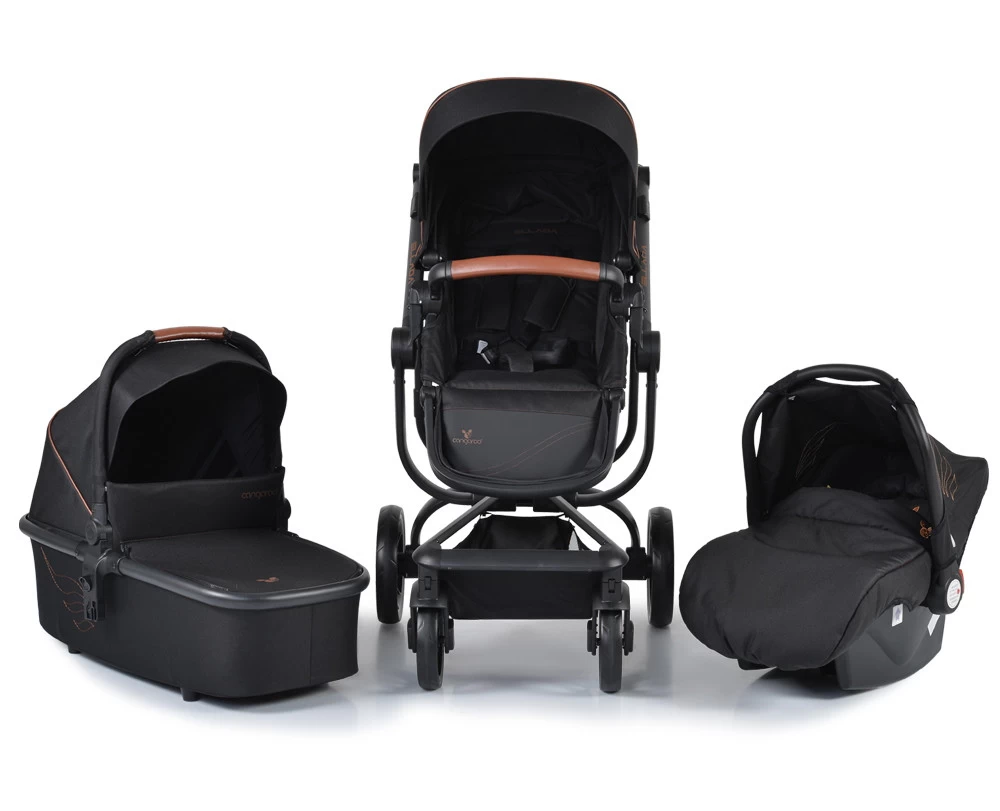 Cangaroo Ellada Black 3-in-1 Combi Kinderwagen Incl. Autostoel - Afbeelding 18