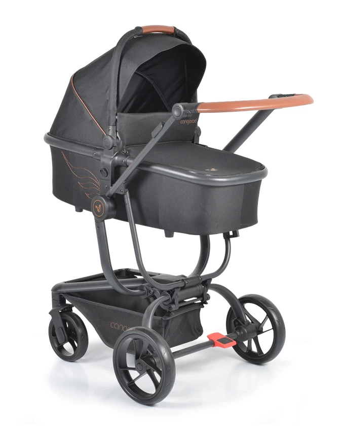 Cangaroo Ellada Black 3-in-1 Combi Kinderwagen Incl. Autostoel - Afbeelding 2
