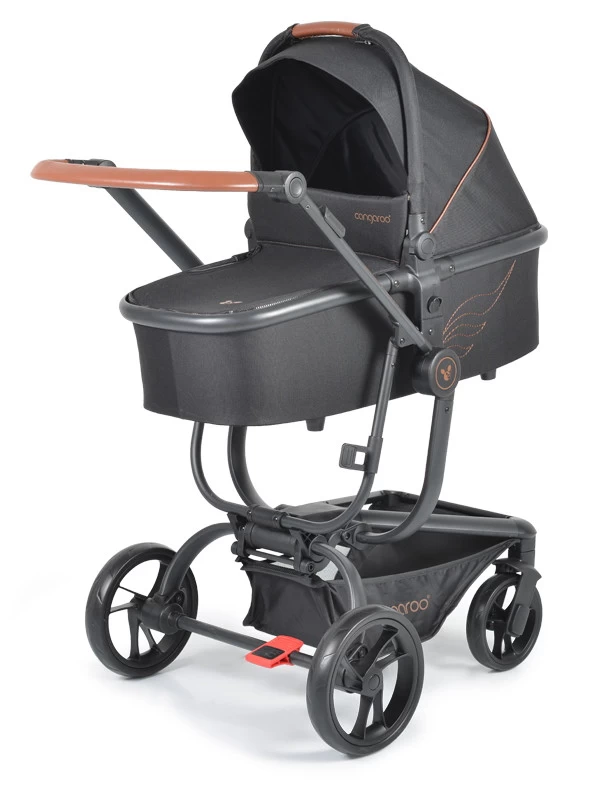 Cangaroo Ellada Black 3-in-1 Combi Kinderwagen Incl. Autostoel - Afbeelding 3