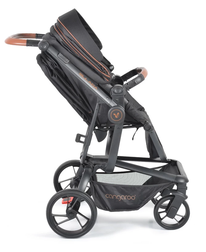 Cangaroo Ellada Black 3-in-1 Combi Kinderwagen Incl. Autostoel - Afbeelding 7