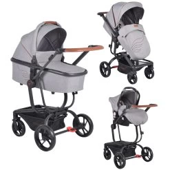 Cangaroo Ellada Grey 3-in-1 Combi Kinderwagen Incl. Autostoel