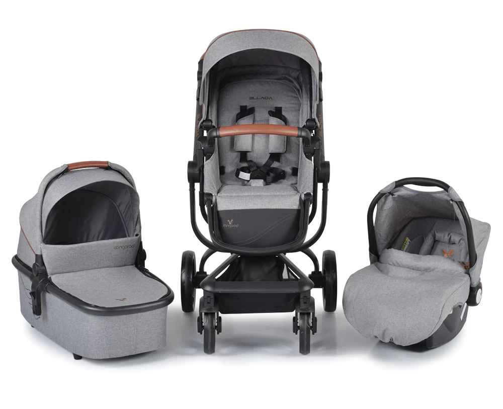 Cangaroo Ellada Grey 3-in-1 Combi Kinderwagen Incl. Autostoel - Afbeelding 17
