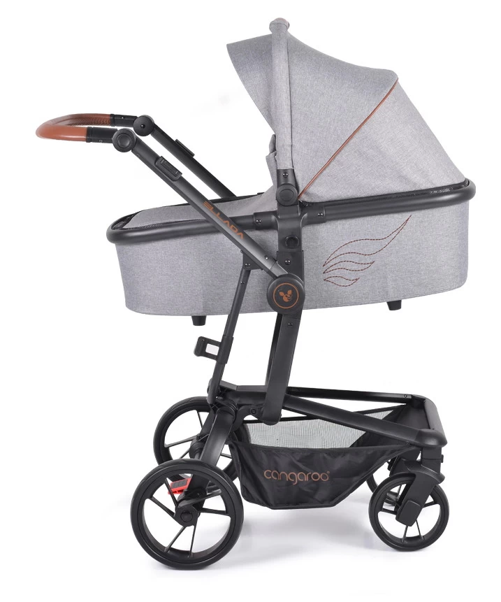 Cangaroo Ellada Grey 3-in-1 Combi Kinderwagen Incl. Autostoel - Afbeelding 4