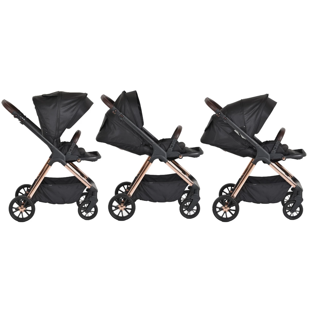 Cangaroo Empire Black 3-in-1 Kinderwagen Incl. Autostoel - Afbeelding 12