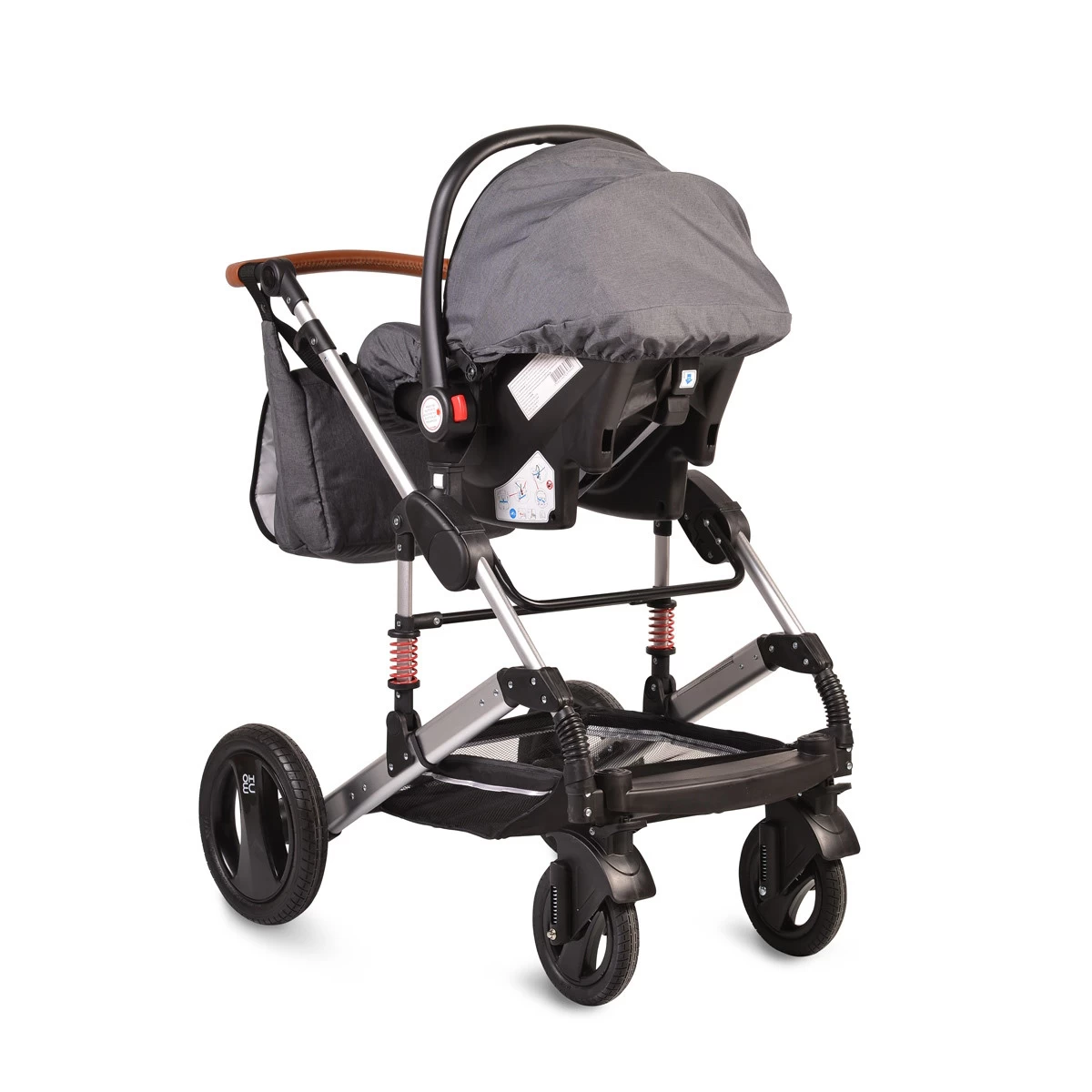 Cangaroo Gala Steel Grey 3-in-1 Combi Kinderwagen Incl. Autostoel - Afbeelding 8