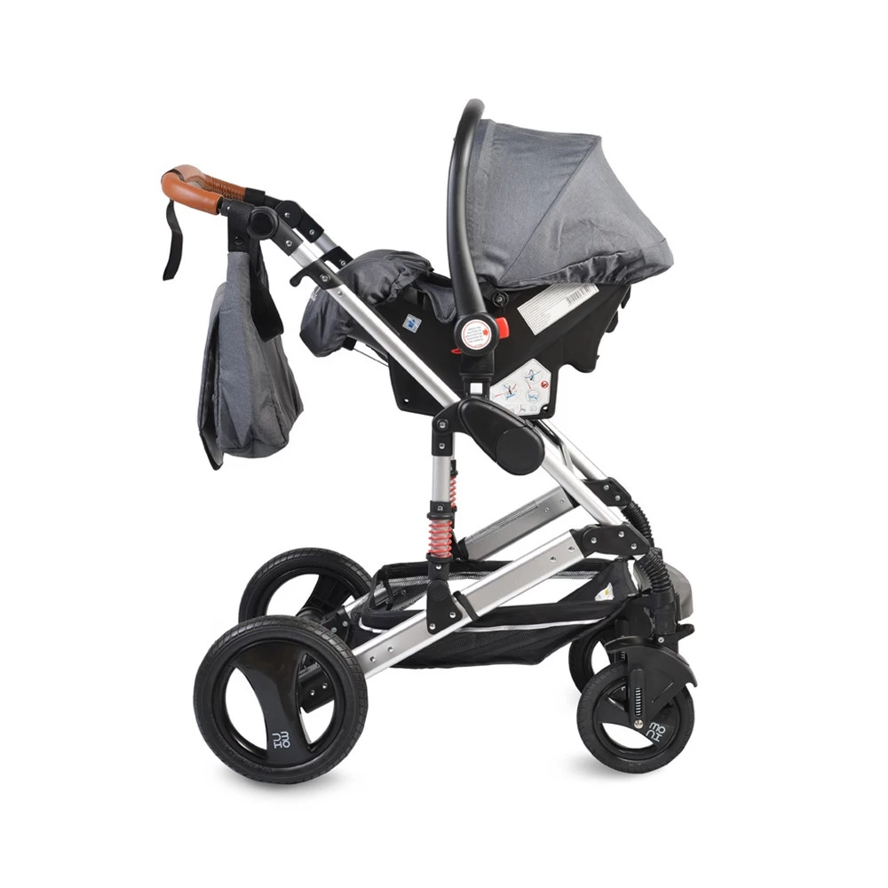 Cangaroo Gala Steel Grey 3-in-1 Combi Kinderwagen Incl. Autostoel - Afbeelding 7