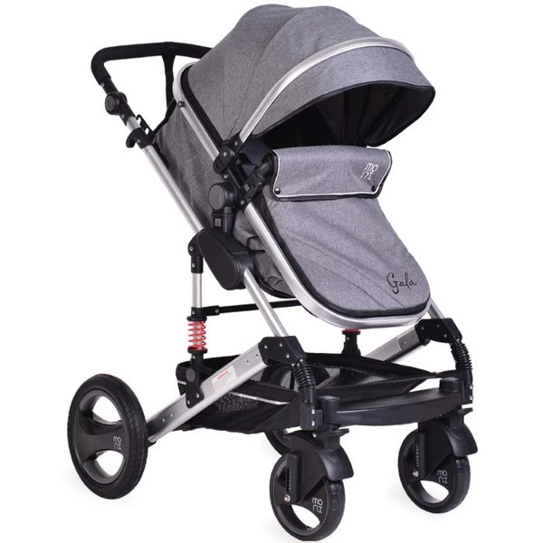 Cangaroo Gala Dark Grey/Silver 3-in-1 Combi Kinderwagen Incl. Autostoel. - Afbeelding 5