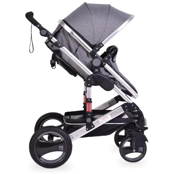 Cangaroo Gala Dark Grey/Silver 3-in-1 Combi Kinderwagen Incl. Autostoel. - Afbeelding 7