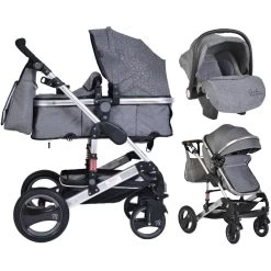 Cangaroo Gala Premium Panther 3-in-1 Combi Kinderwagen Incl. Autostoel