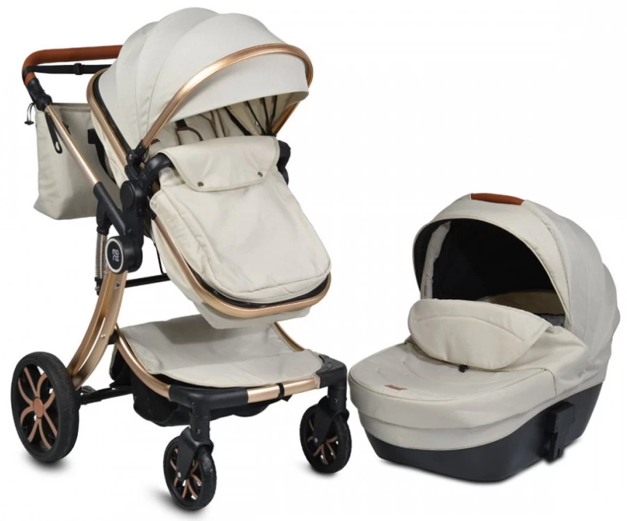 Cangaroo Polly Beige 3-in-1 Combi Kinderwagen Incl. Autostoel - Afbeelding 5