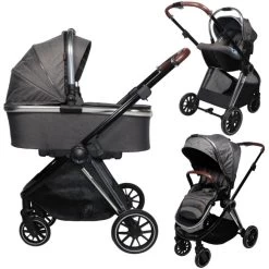 Ding Fenix Grey/Silver 3-in-1 Combi Kinderwagen Incl. Autostoel
