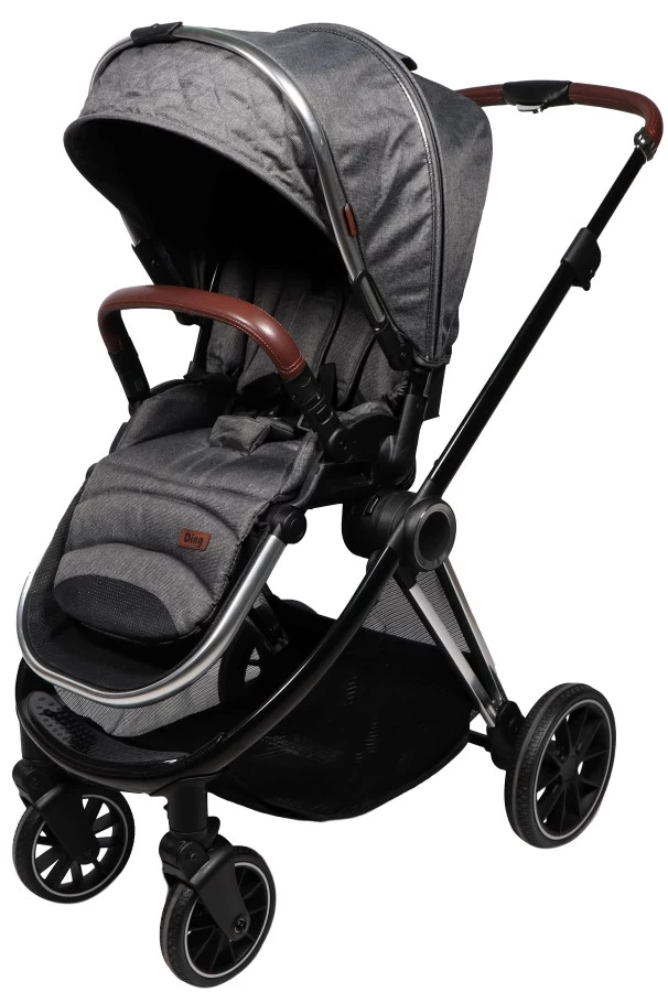 Ding Fenix Grey/Silver 3-in-1 Combi Kinderwagen Incl. Autostoel - Afbeelding 3