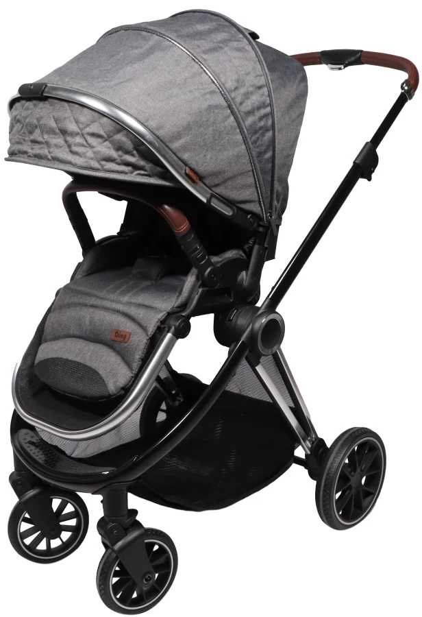 Ding Fenix Grey/Silver 3-in-1 Combi Kinderwagen Incl. Autostoel - Afbeelding 4