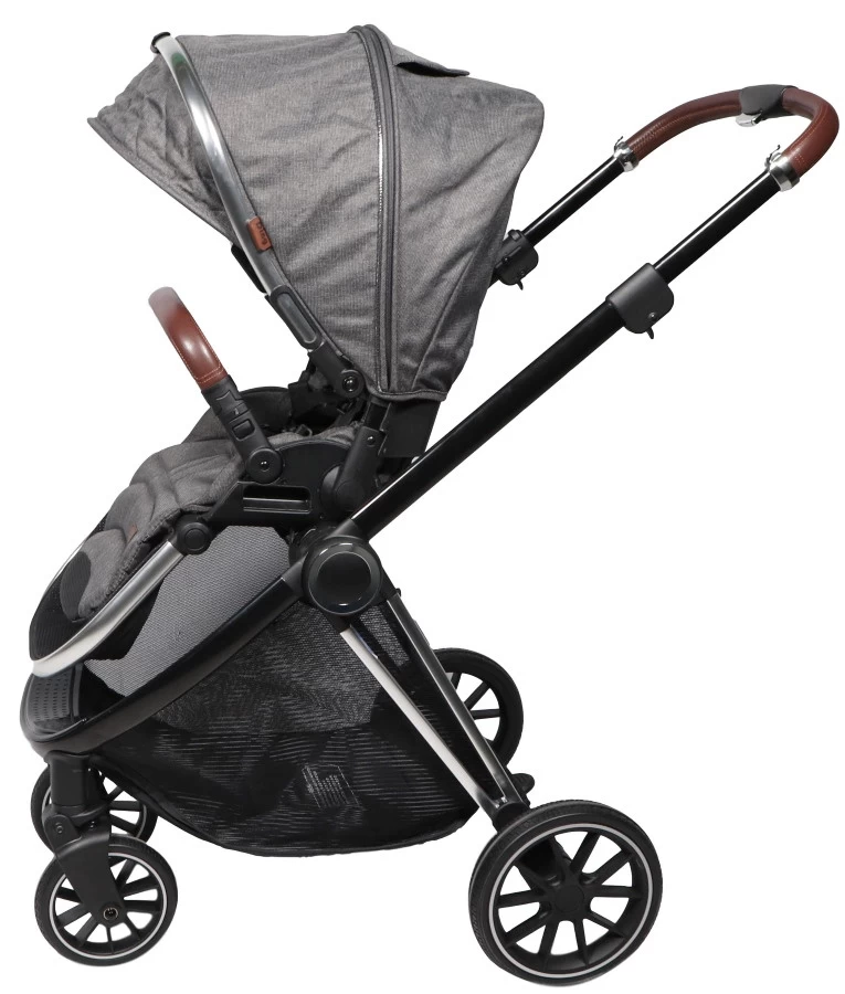 Ding Fenix Grey/Silver 3-in-1 Combi Kinderwagen Incl. Autostoel - Afbeelding 6
