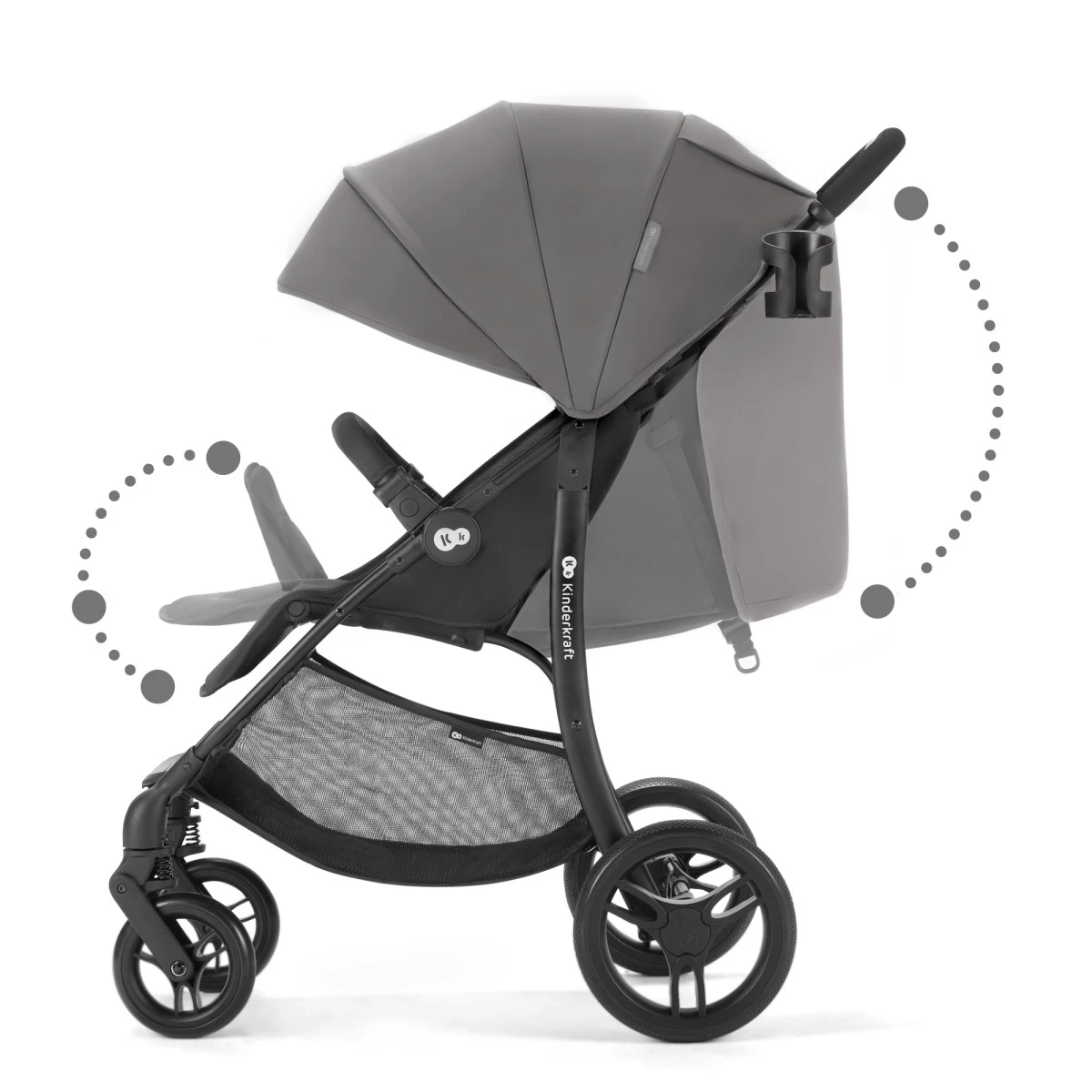 Kinderkraft Askoy Cozy Grey Wandelwagen KSASKO00GRY0000 - Afbeelding 6
