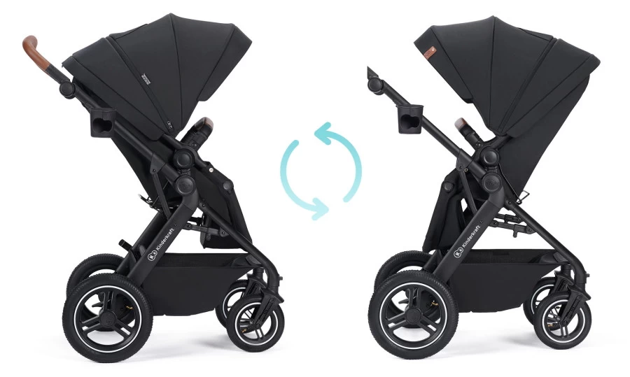 Kinderkraft B-Tour Deep Black 3-in-1 Combi Kinderwagen Incl. Autostoel KSBTOU00BLK3000 - Afbeelding 8