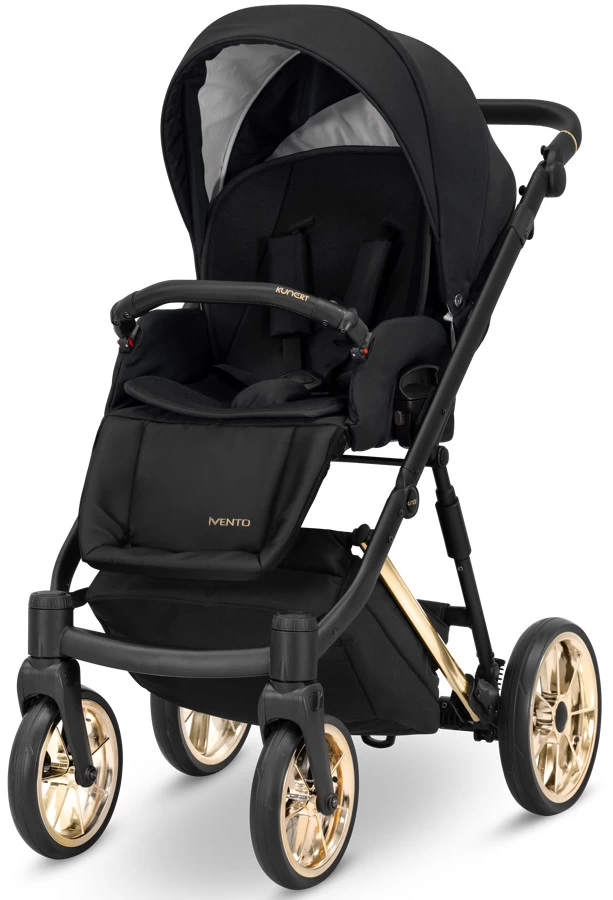 Kunert Ivento Premium Gold Deep Black 2-in-1 Kinderwagen IVE-12-GOLD - Afbeelding 2