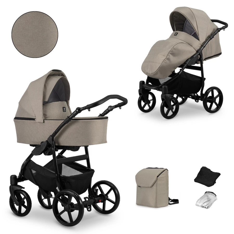 Kunert Mata Black Mocca 2-in-1 Combi Kinderwagen MATA-02-BLACK - Afbeelding 5