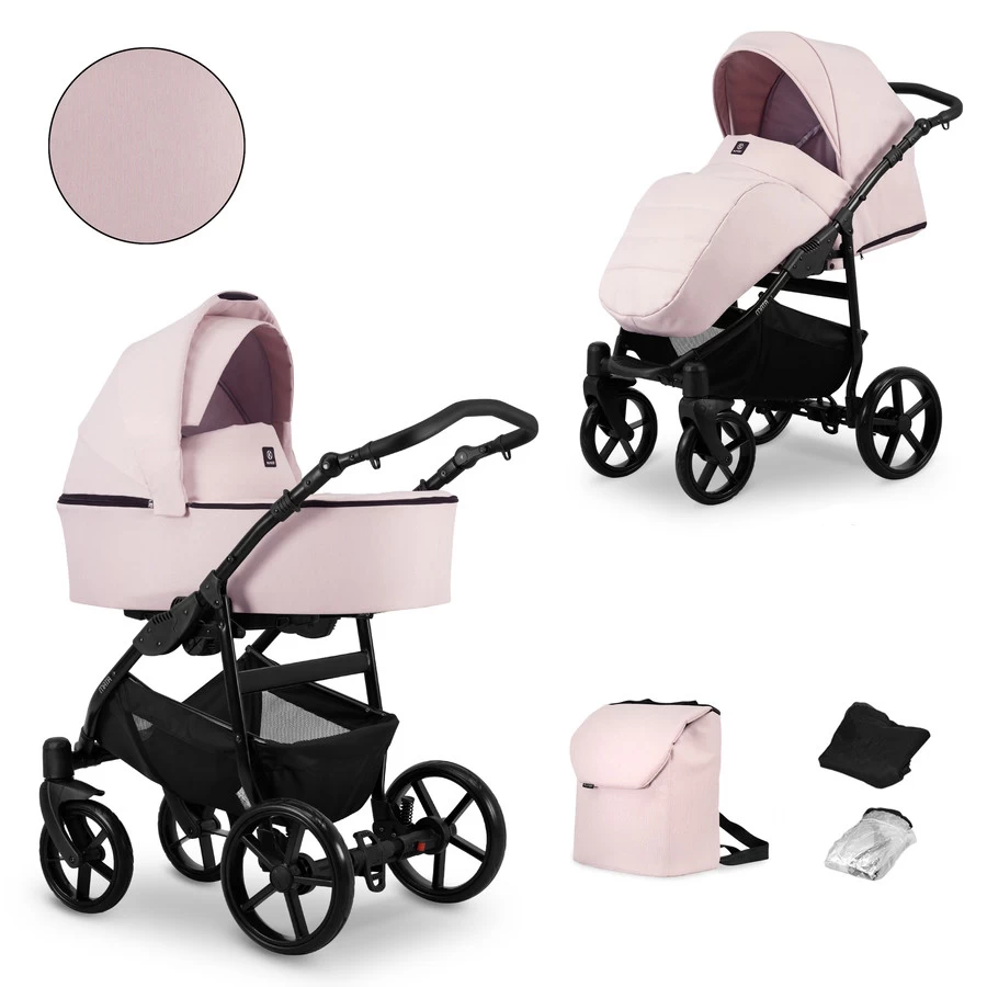 Kunert Mata Black Pink 2-in-1 Combi Kinderwagen MATA-06-BLACK - Afbeelding 5