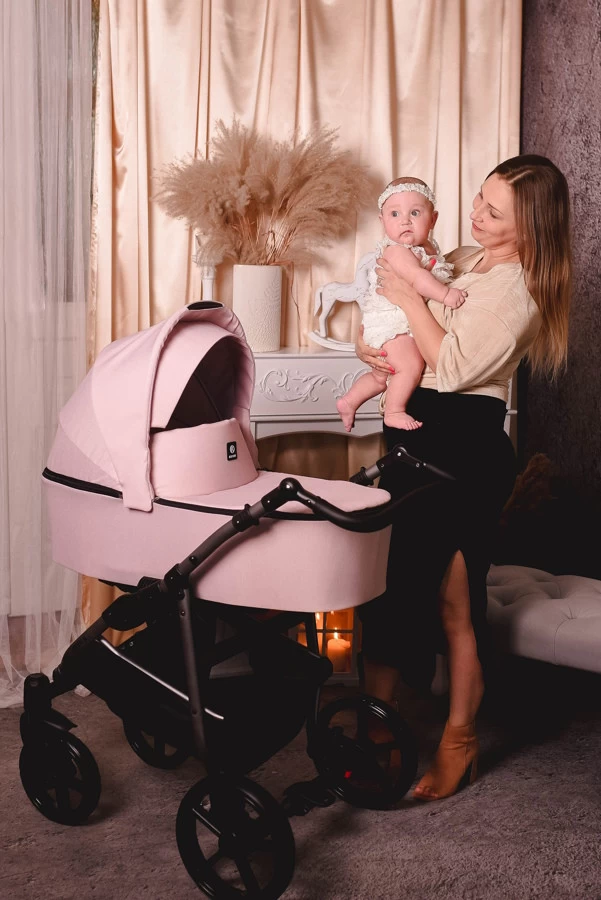 Kunert Mata Black Pink 2-in-1 Combi Kinderwagen MATA-06-BLACK - Afbeelding 14