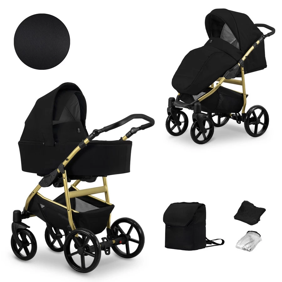 Kunert Mata Gold Black 2-in-1 Combi Kinderwagen MATA-10-GOLD - Afbeelding 3
