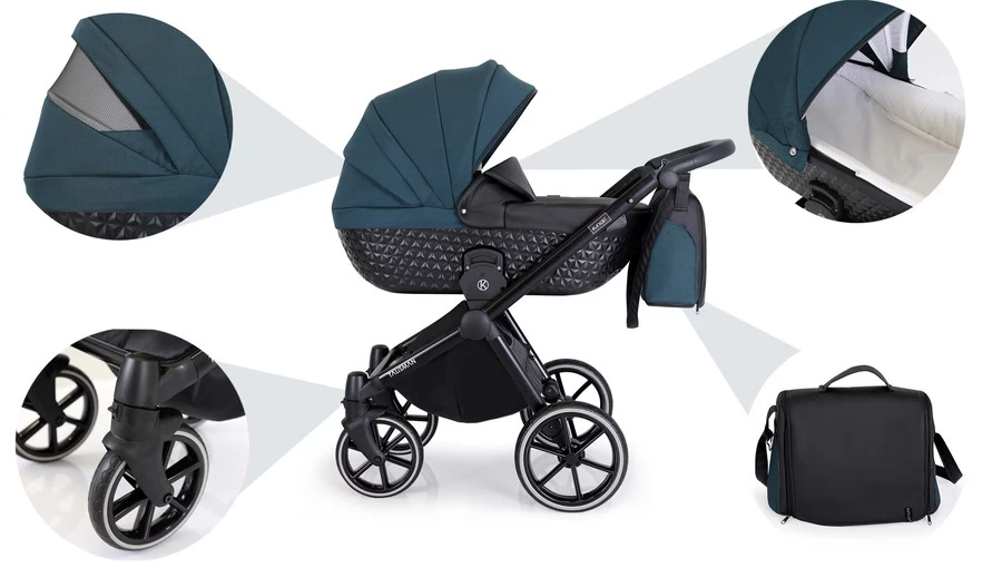 Kunert Talisman Black Flowers 2-in-1 Kinderwagen TA-01-BLACK - Afbeelding 14