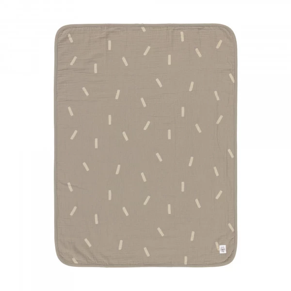 LÄSSIG Lassig Muslin GOTS Speckles Olive 75 X 100 Cm Wiegdeken 1312022585