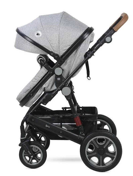 Lorelli Lora Cool Grey Elephants 3-in-1 Combi Kinderwagen Incl. Autostoel 1002128-2123D - Afbeelding 6
