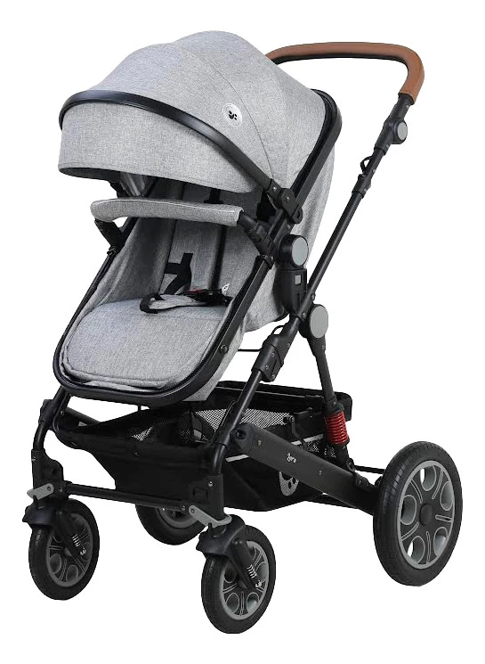 Lorelli Lora Cool Grey Elephants 3-in-1 Combi Kinderwagen Incl. Autostoel 1002128-2123D - Afbeelding 5