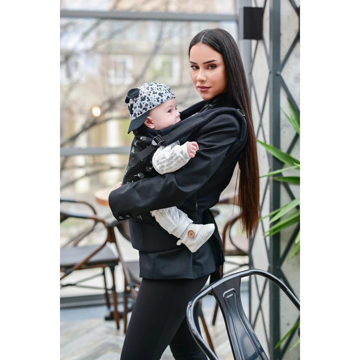 Lorelli Wally Black Floral Ergonomische Draagzak 1001016-0002 - Afbeelding 3