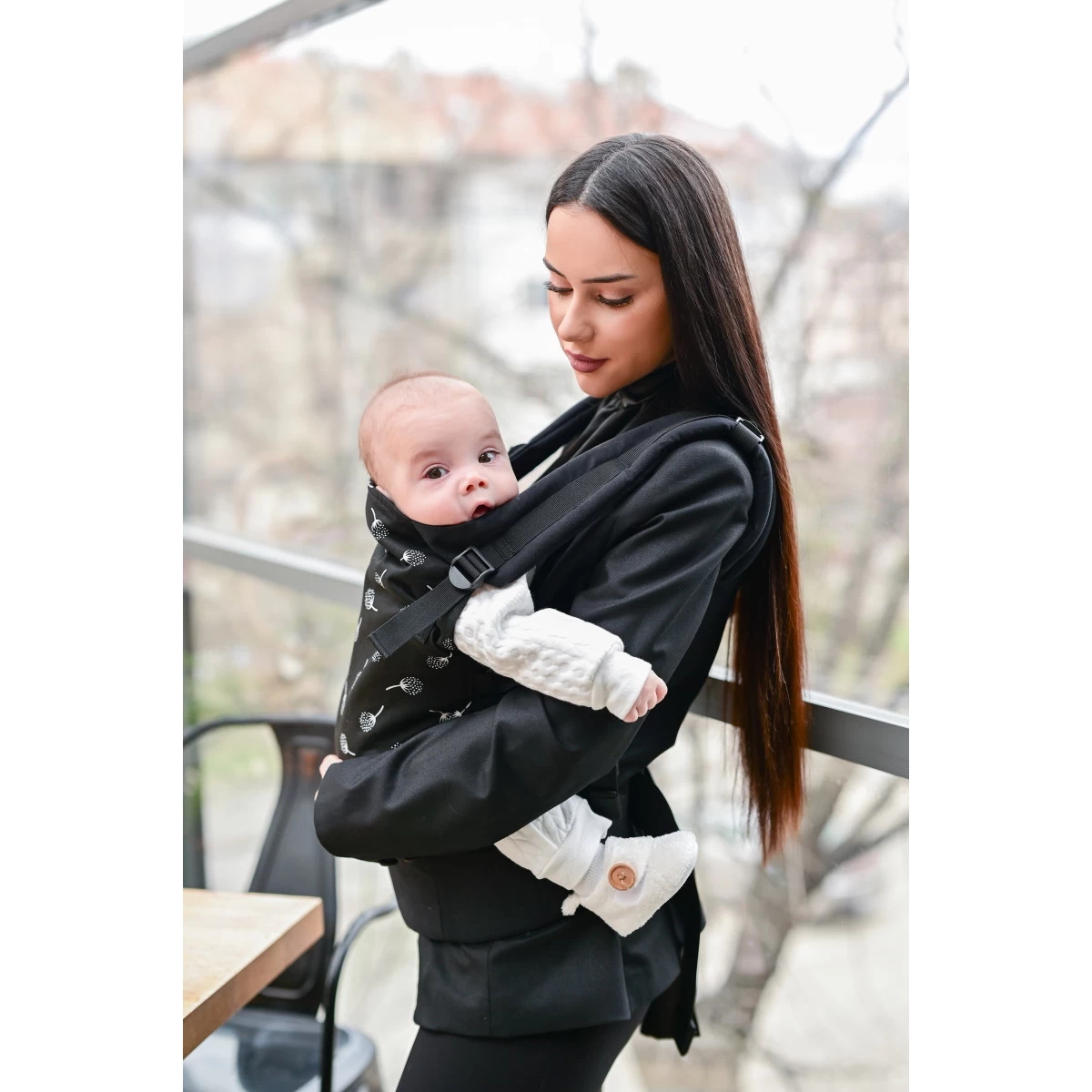 Lorelli Wally Black Floral Ergonomische Draagzak 1001016-0002 - Afbeelding 5