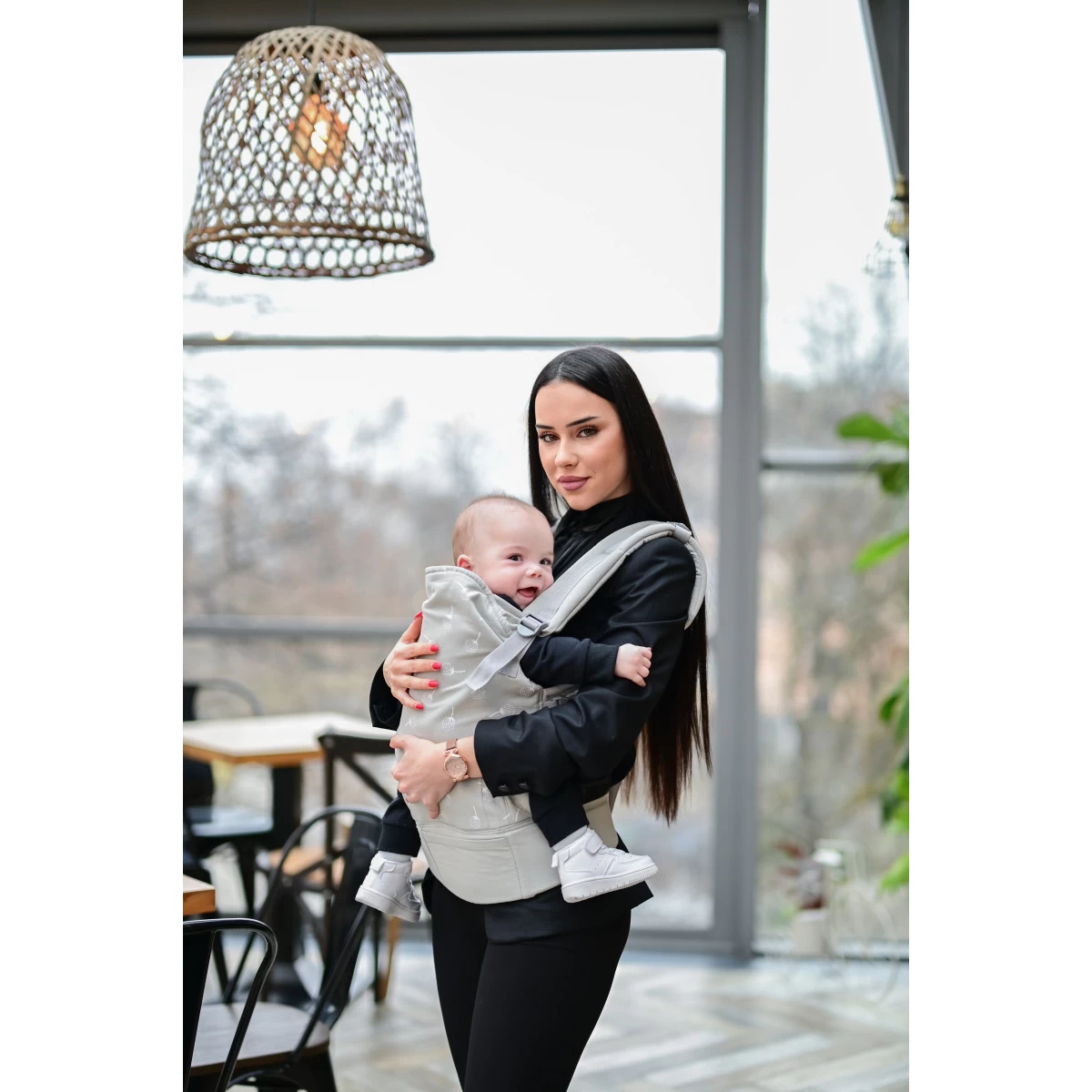 Lorelli Wally Grey Floral Ergonomische Draagzak 1001016-0001 - Afbeelding 4