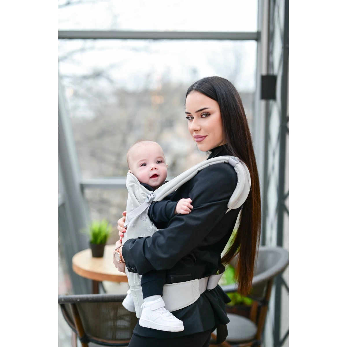 Lorelli Wally Grey Floral Ergonomische Draagzak 1001016-0001 - Afbeelding 5