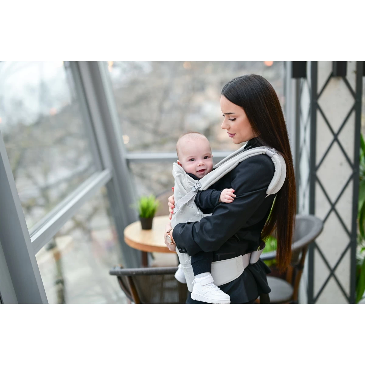 Lorelli Wally Grey Floral Ergonomische Draagzak 1001016-0001 - Afbeelding 6